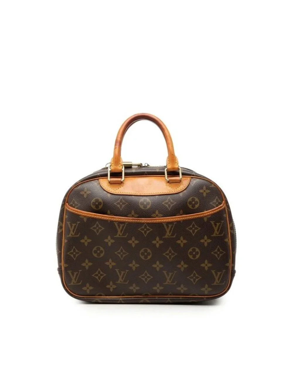 Louis Vuitton Monogram Tourville Handbag Brown Leather